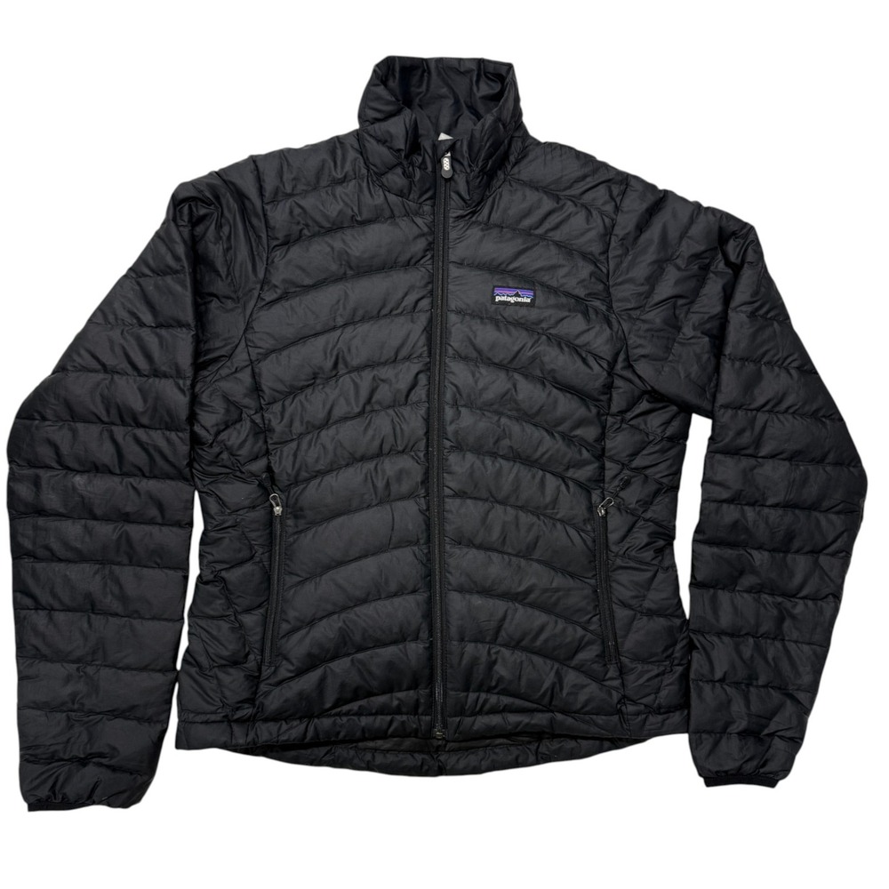 Patagonia Down Sweater Jacket Womens Small Black Puffer Full Zip 84681 - Picture 12 of 12
